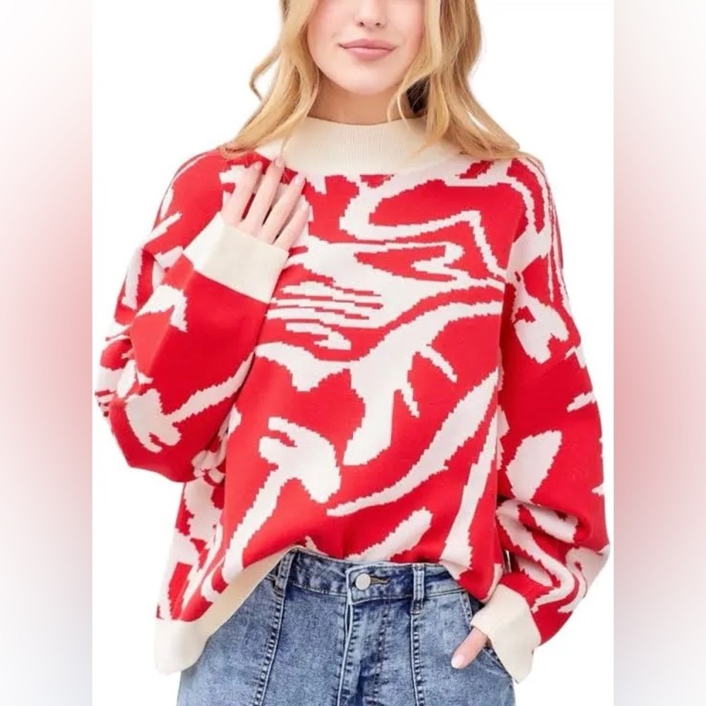POLAGRAM Abstract Knit Sweater